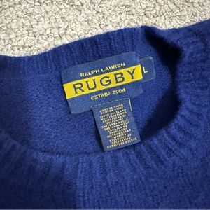 🏉 Rugby Ralph Lauren Wool Sweater Elbow Patches